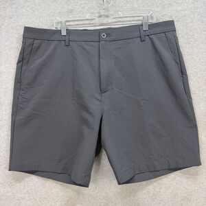Vineyard Vines Performance Shorts Mens 40 Gray Textured Seersucker Golf Active